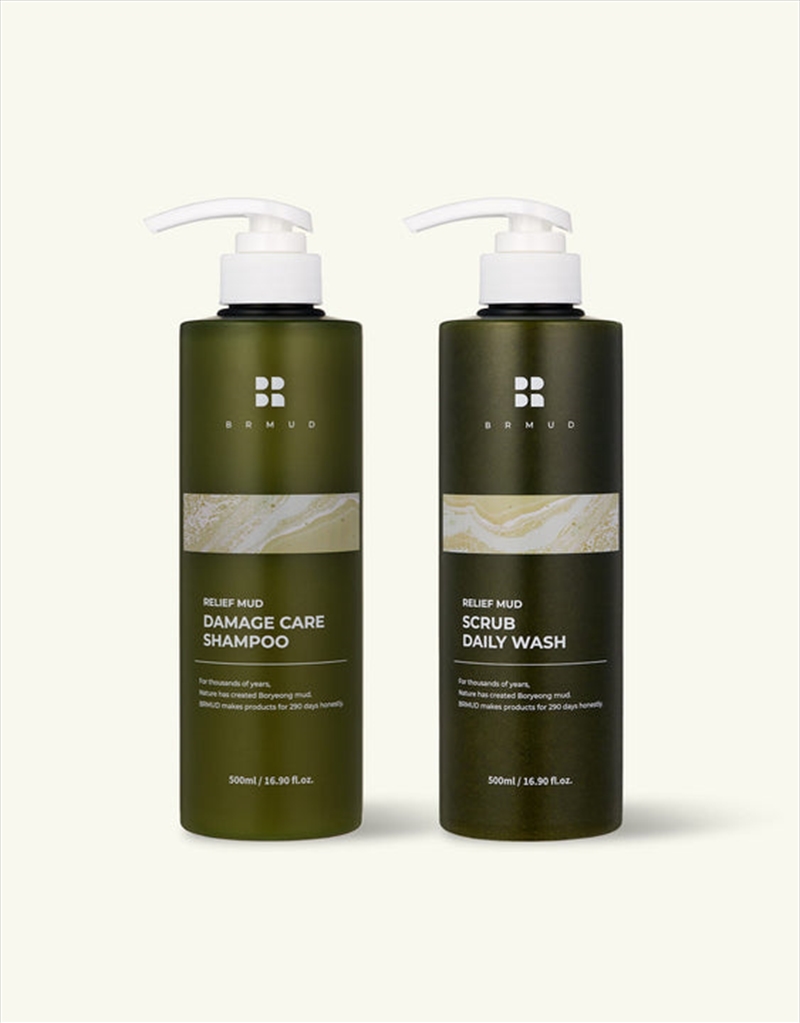 [Ateez Special Gift] Mud Scrub Daily Wash 500Ml + Mud Damage Care Shampoo 500Ml/Product Detail/Beauty Products