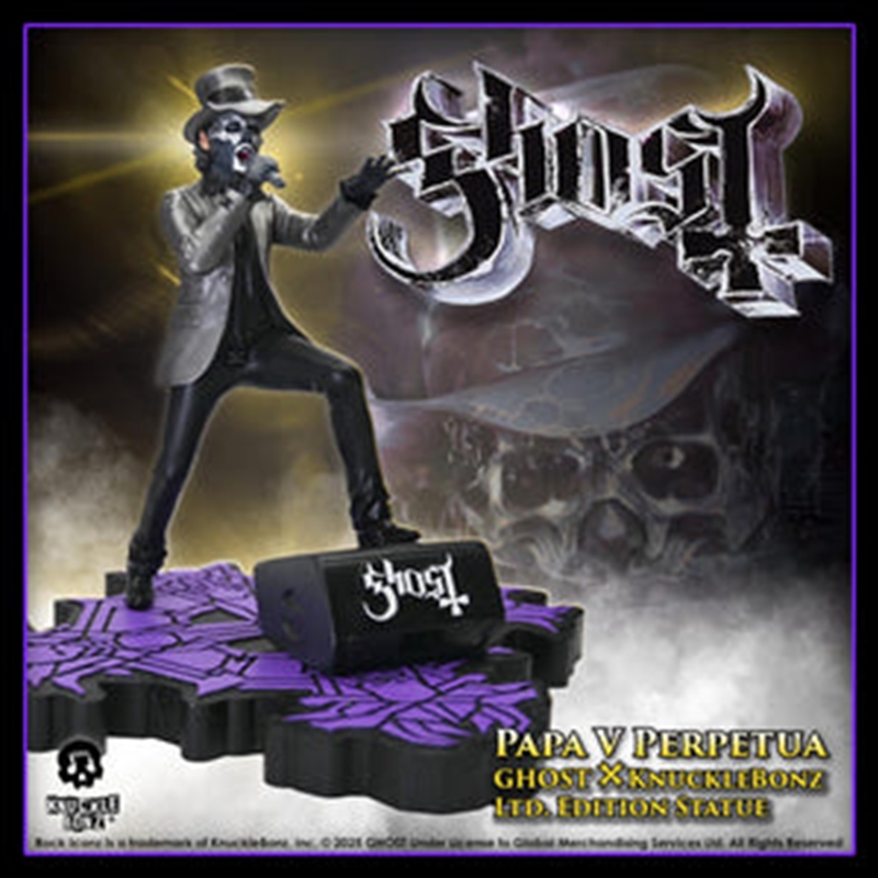 Ghost – Papa V Perpetua (Top Hat) Rock Iconz Statue/Product Detail/Statues