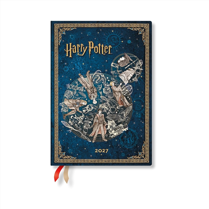 2027 Legends Of Hogwarts Diary Harry Potter Collection Midi 12-Month Hardcover Elastic Band Closure/Product Detail/Stationery