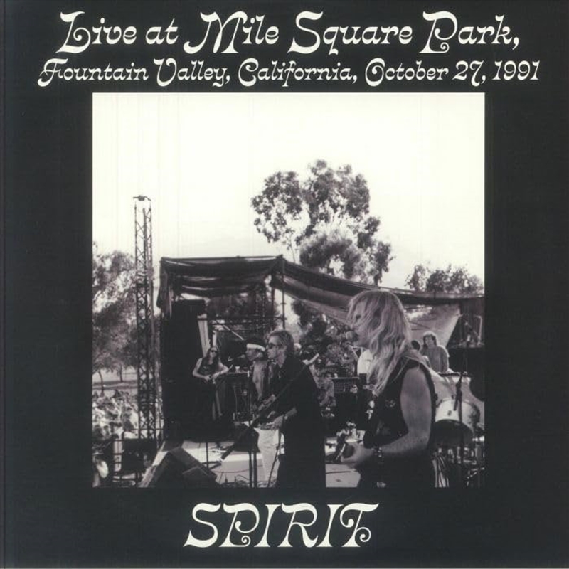 Live At Miles Square Park. Fountain Valley - October 27. 1991 - Clear Vinyl/Product Detail/Rock/Pop