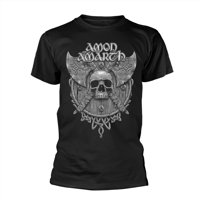 Amon Amarth - Grey Skull: Softstyle - Black - XXL/Product Detail/Shirts