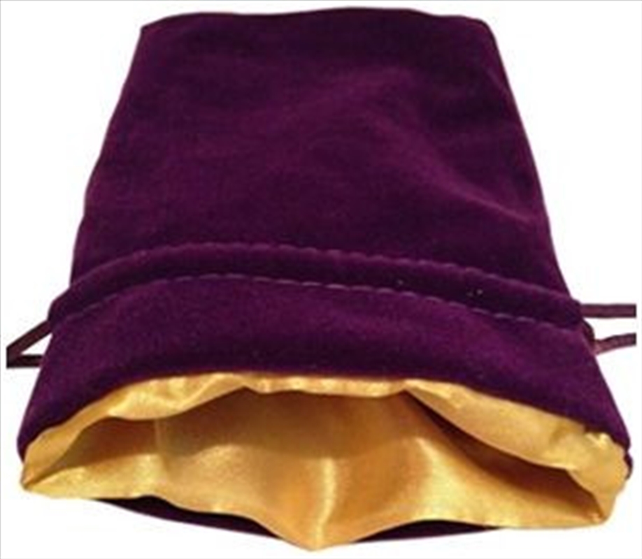 MDG Small Velvet Dice Bag: Purple w/ Gold Satin/Product Detail/Dice Games