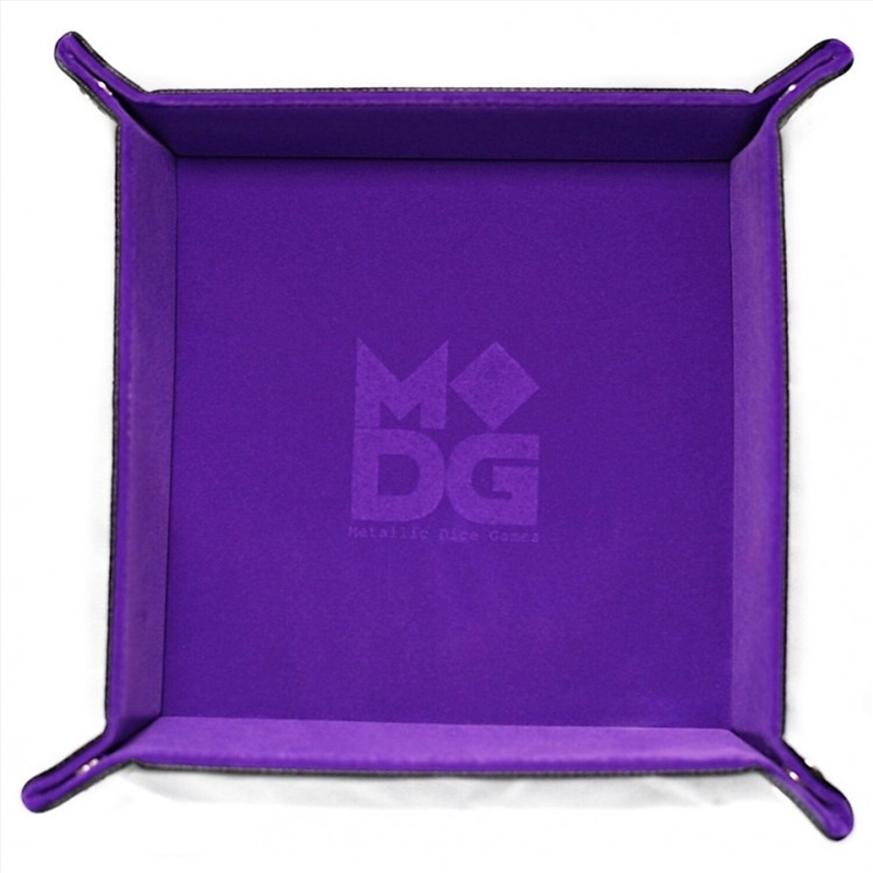 MDG Fold Up Velvet Dice Tray w/ PU Leather Backing: Purple/Product Detail/Dice Games