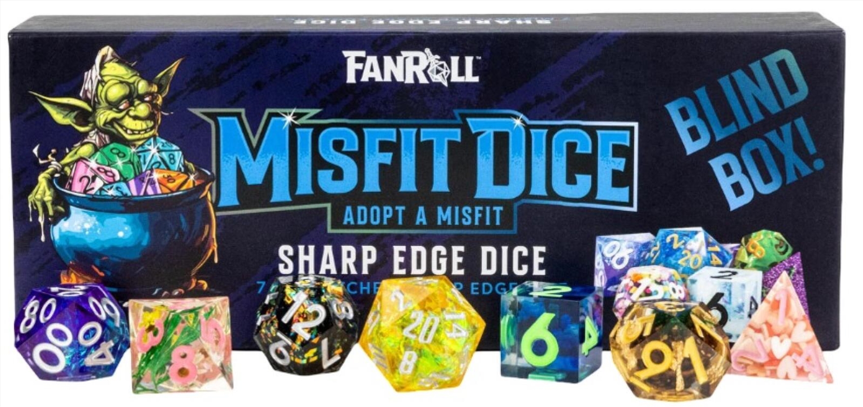 MDG Mystery Misfit Sharp Edge Resin Polyhedral Dice Set Blind Box/Product Detail/Dice Games