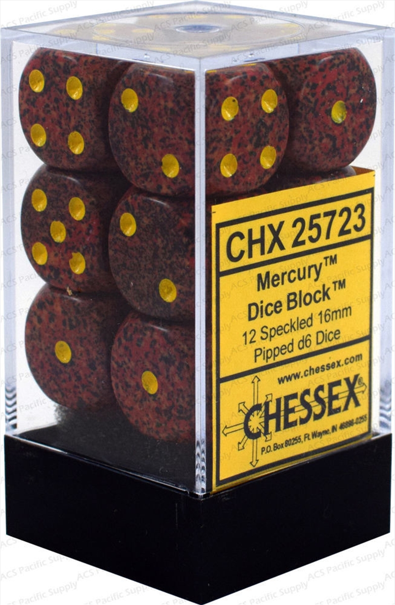Chessex 16mm D6 Dice Block Speckled Mercury/Product Detail/Dice Games