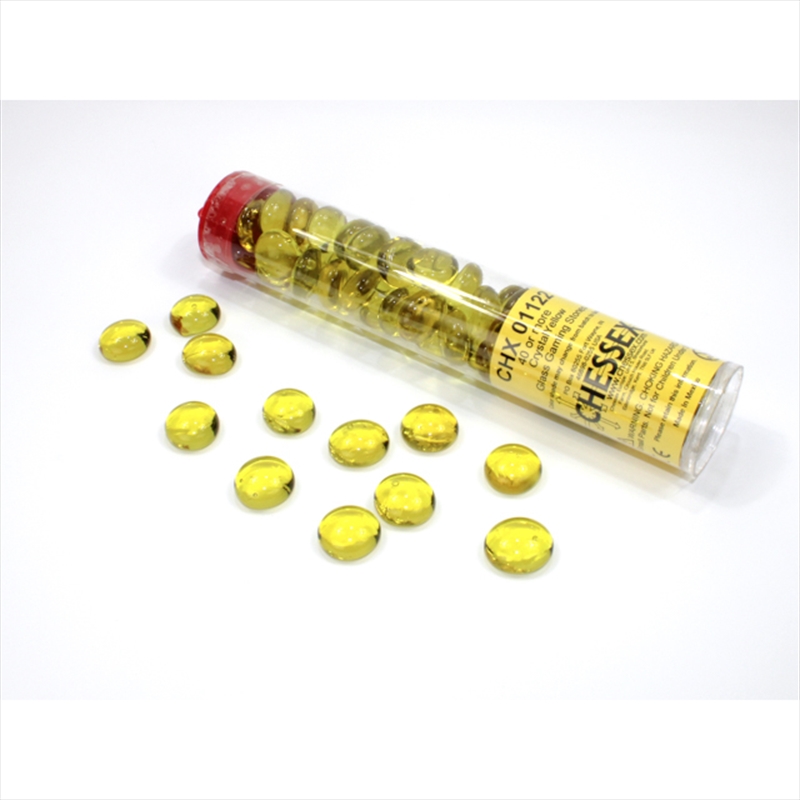 Chessex Translucent Yellow Glass Stones Tube/Product Detail/Dice Games