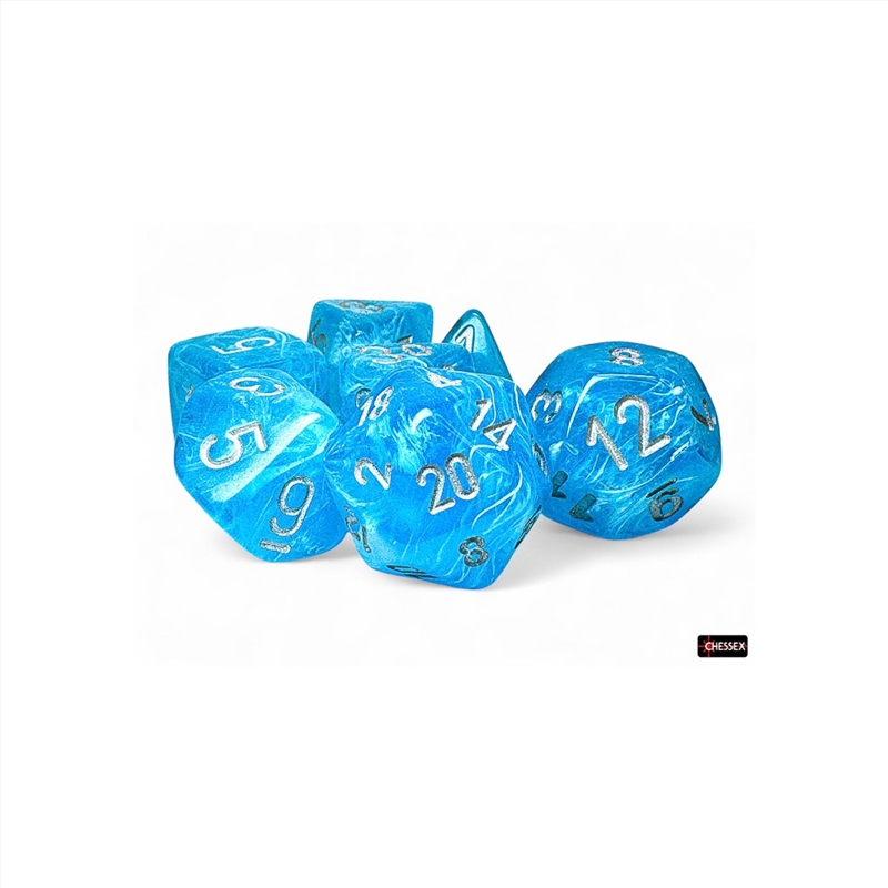 Chessex Luminary Mega-hedral Sky/Silver Luminary 7-Die Set/Product Detail/Dice Games