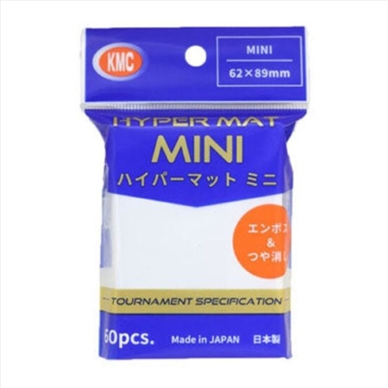 KMC Hyper MAT MINI Sleeve 60 Pack (89mm x 62mm) - White/Product Detail/Games Accessories