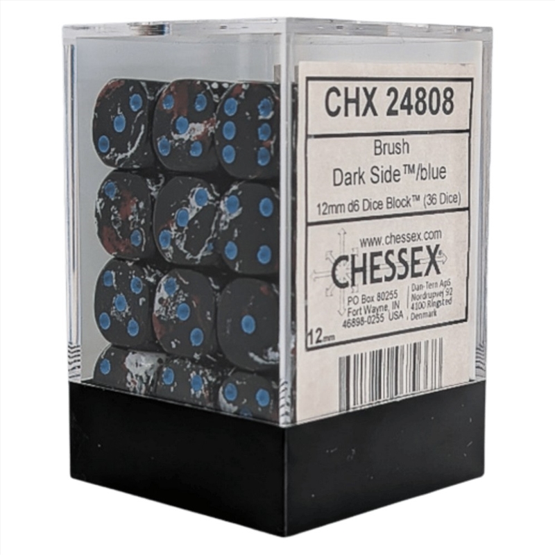 Chessex: Brush Dark Side/Blue 12mm D6 Dice Block (36 Dice)/Product Detail/Dice Games