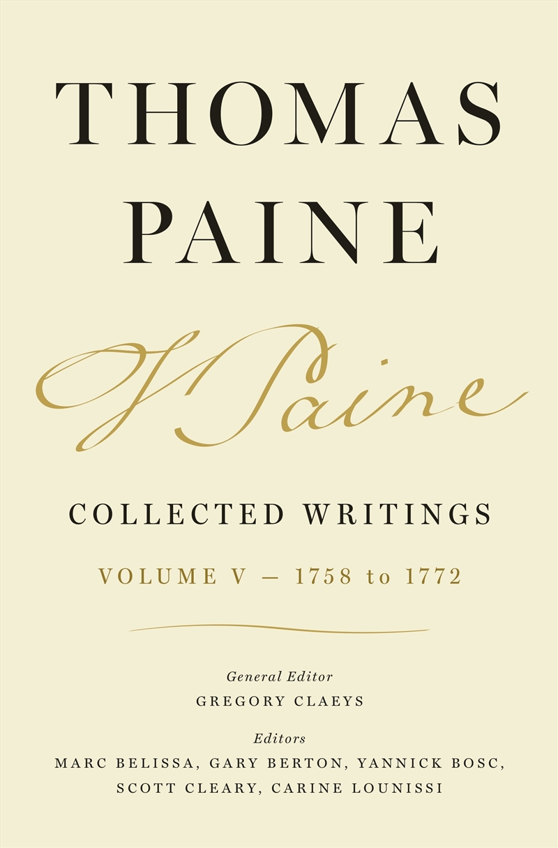 Thomas Paine Collected Writings, Volume 5/Product Detail/History