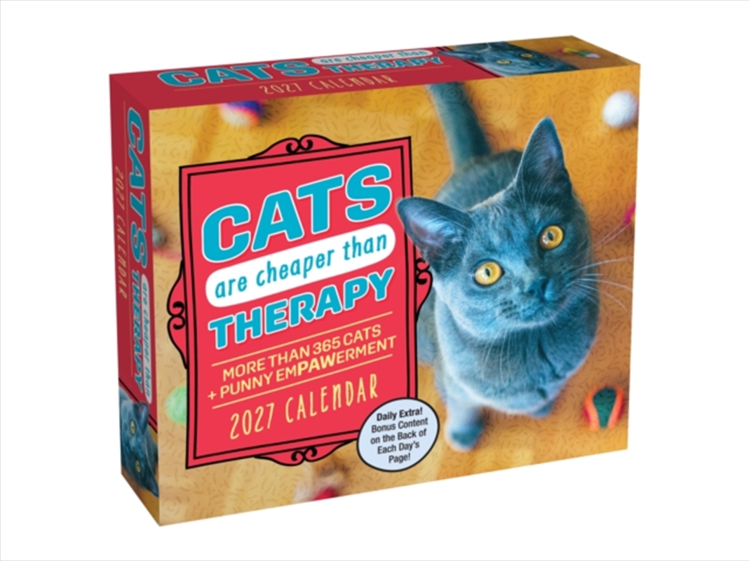 Cats Are Cheaper Than Therapy 2027 Day-to-Day Calendar : More Than 365 Cats/Product Detail/Calendars & Diaries