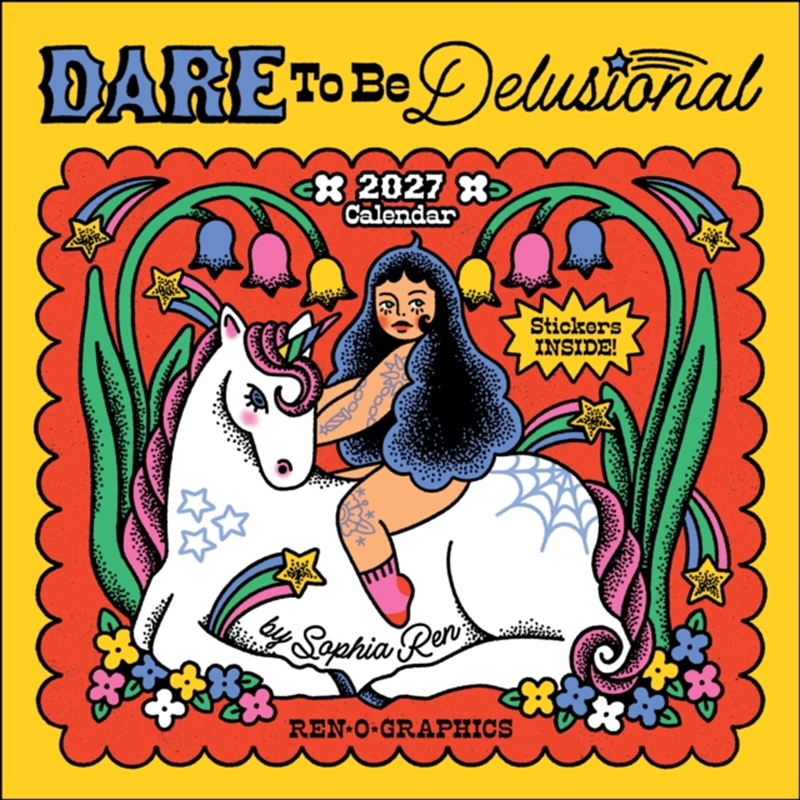 Ren-O-Graphics 2027 Wall Calendar with Stickers : Dare to Be Delusional/Product Detail/Calendars & Diaries
