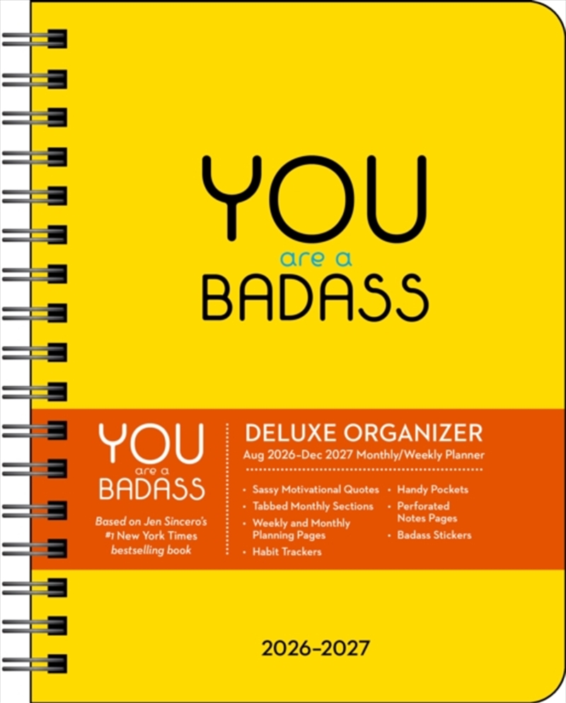 You Are a Badass Deluxe Organizer 17-Month 2026-2027 Weekly/Monthly Planner/Product Detail/Calendars & Diaries