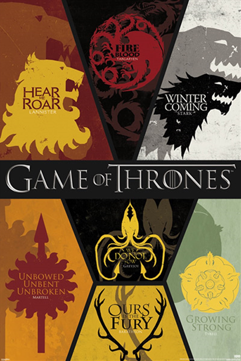 Game Of Thrones Sigils/Product Detail/Posters & Prints