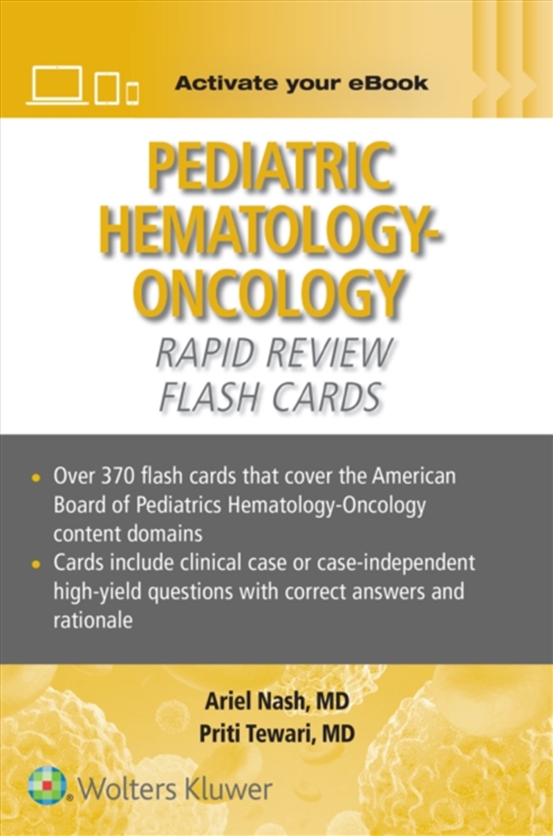 Pediatric Hematology-Oncology Rapid Review Flash Cards Print + Ebook With Multimedia/Product Detail/Healthcare