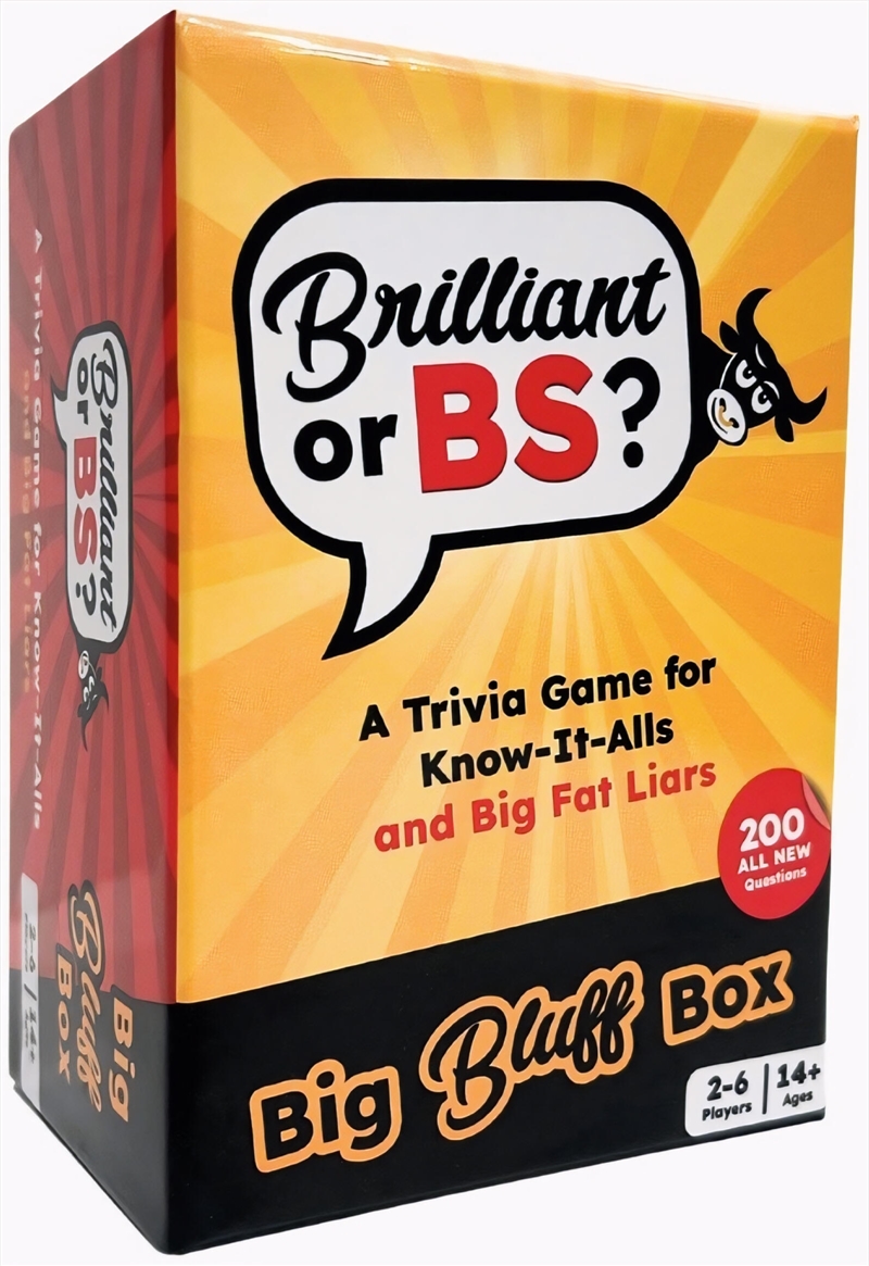 Brilliant Or Bs Big Bluff Box/Product Detail/Card Games