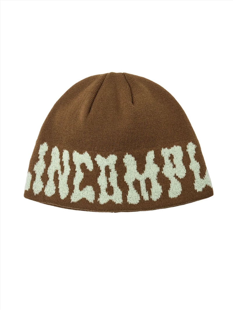 [Bts V Pick] Pompom Logo Jacquard Beanie (Brown)/Product Detail/KPOP Merch