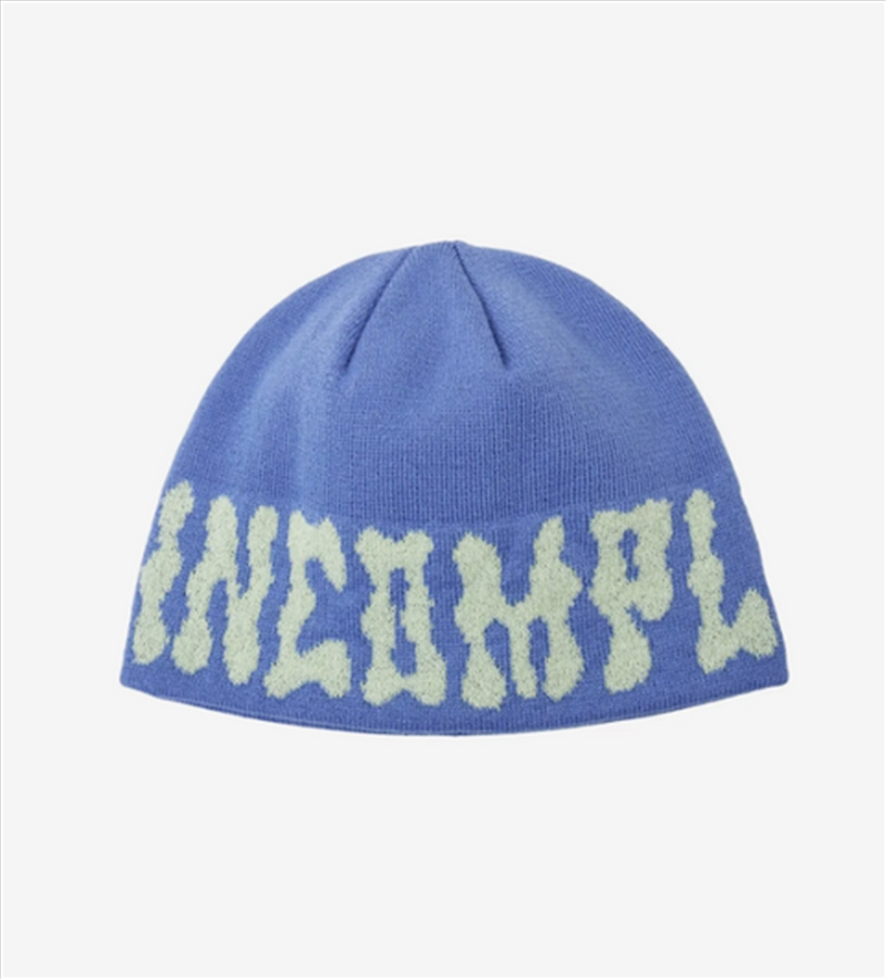 [Bts V Pick] Pompom Logo Jacquard Beanie (Blue)/Product Detail/KPOP Merch