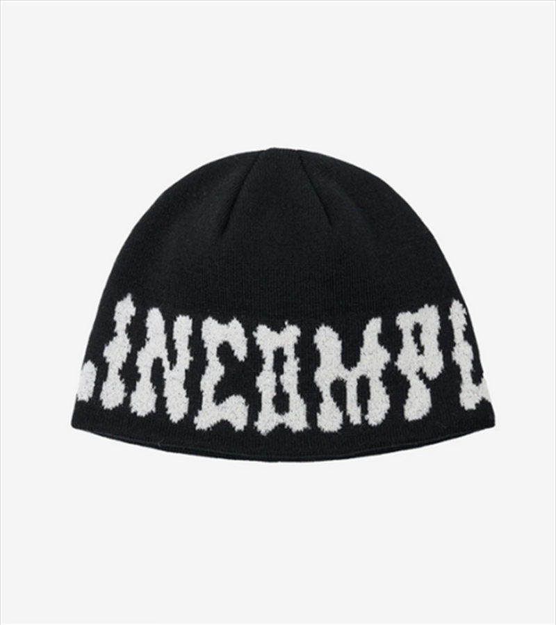 [Bts V Pick] Pompom Logo Jacquard Beanie (Black)/Product Detail/KPOP Merch