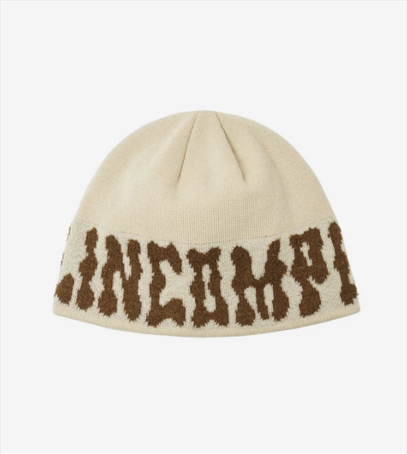[Bts V Pick] Pompom Logo Jacquard Beanie (Ivory)/Product Detail/KPOP Merch