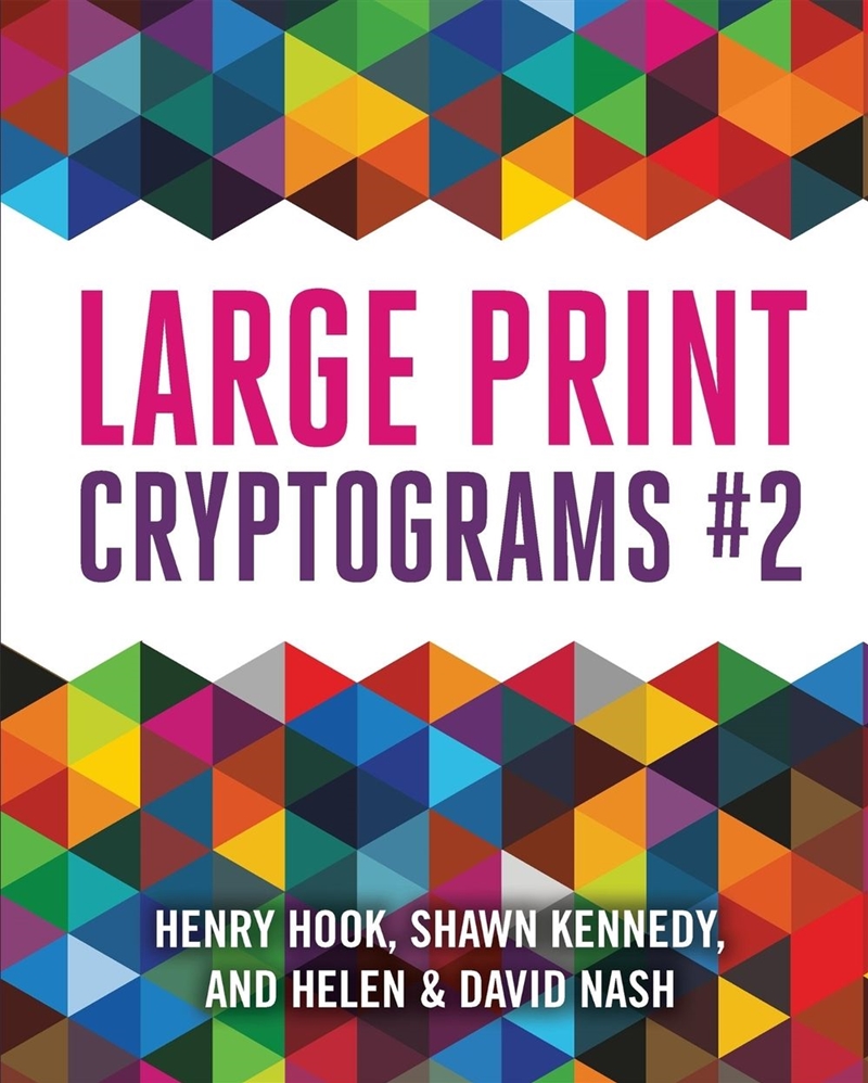 Large Print Cryptograms #2/Product Detail/Adults Activity Books