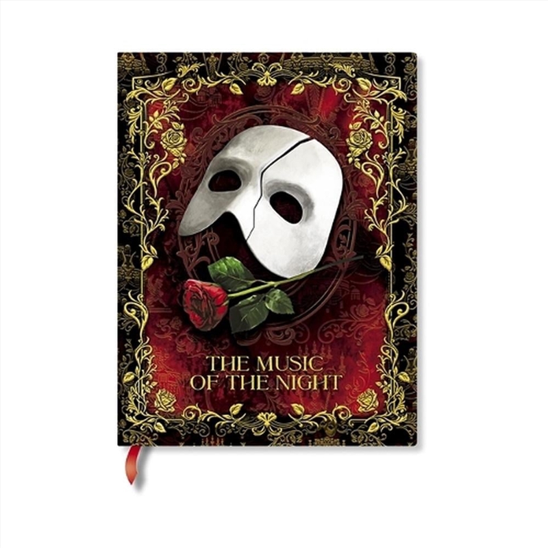 Masked Melody (Phantom of the Opera) Midi Lined Hardcover Journal (Elastic Band Closure)/Product Detail/Stationery