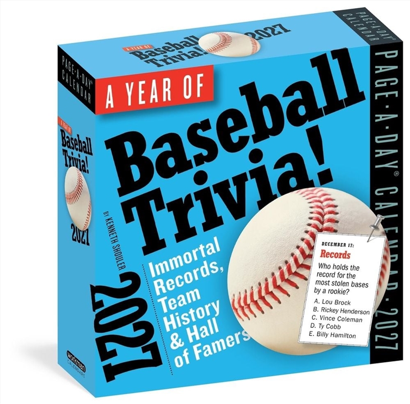 A Year of Baseball Trivia! Page-A-Day  Calendar 2027/Product Detail/Calendars & Diaries