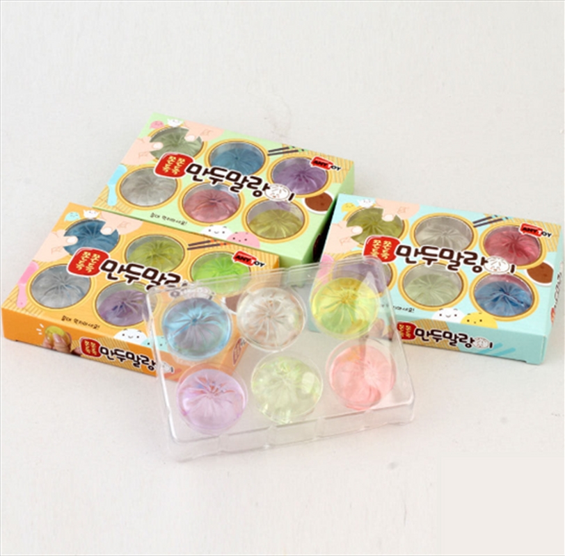 Mini Dumpling Squishy Toy Set (6 Piece) - COLOURS RANDOM/Product Detail/Stress & Squishy