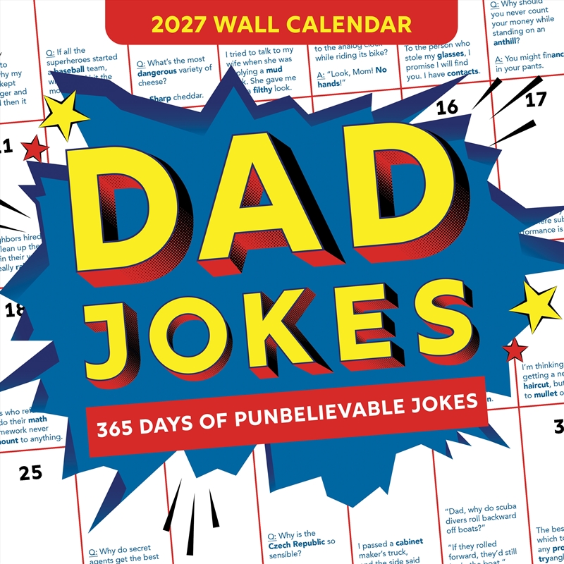 2027 Dad Jokes Wall Calendar/Product Detail/Calendars & Diaries