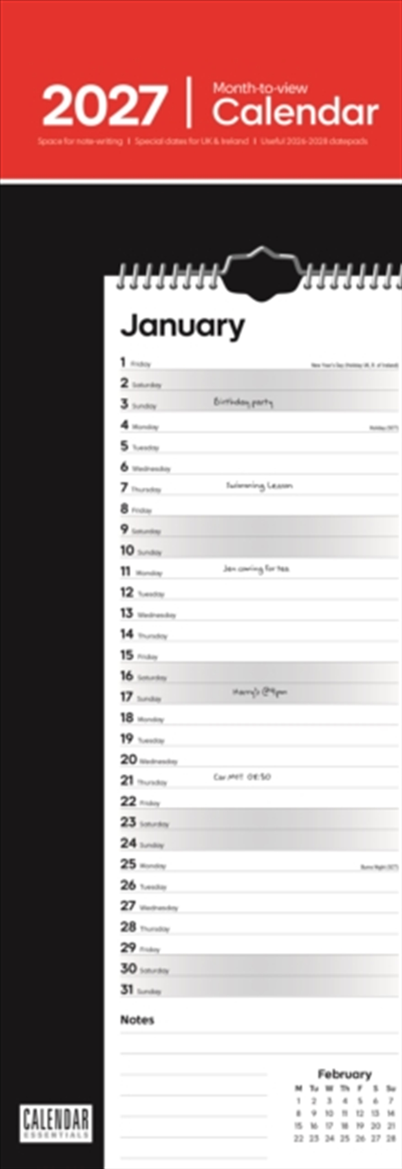 Essential Slim Calendar (R&B)/Product Detail/Calendars & Diaries