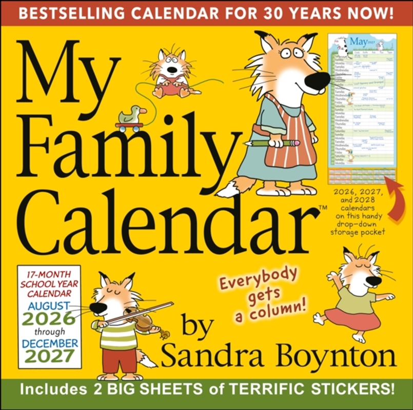 Sandra Boynton's 17-Month 2026-2027 My Family Wall Calendar/Product Detail/Calendars & Diaries