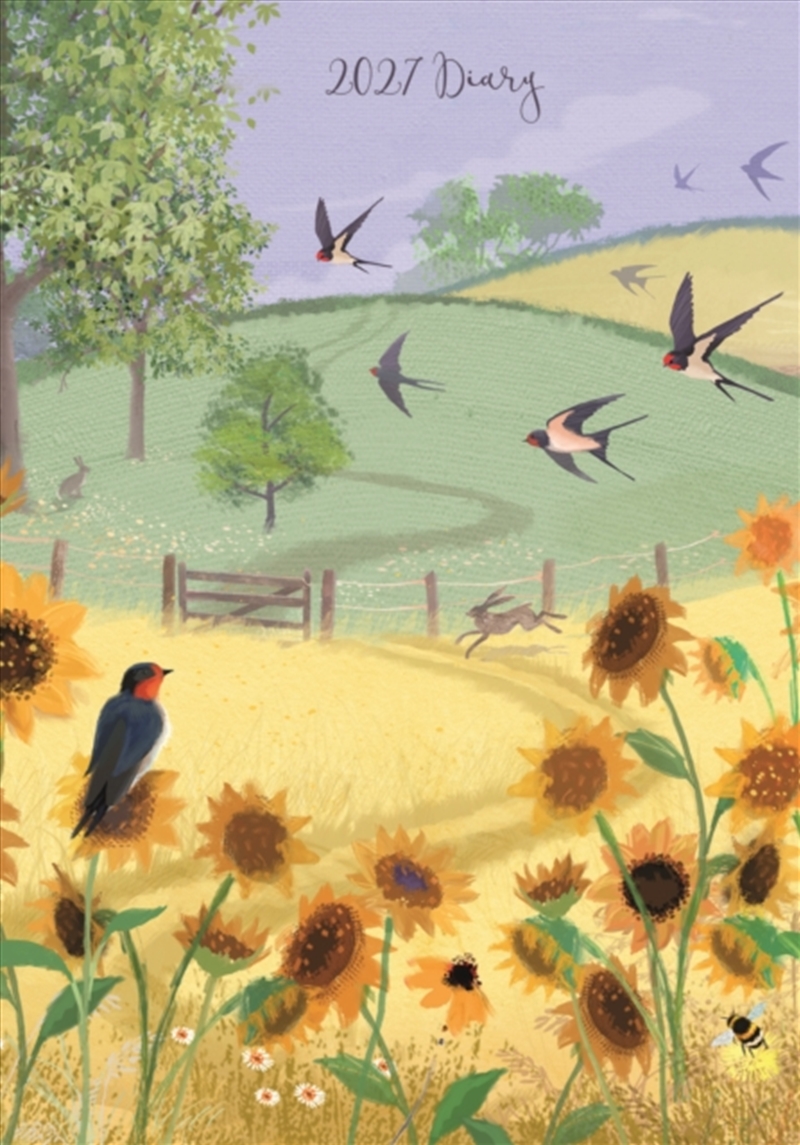 Fashion Diary Swallows & Sunflowers A5 Diary/Product Detail/Calendars & Diaries
