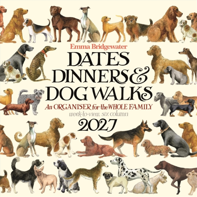 Emma Bridgewater, Dates, Dinners & Dog Walks WTV Planner Wall/Product Detail/Calendars & Diaries