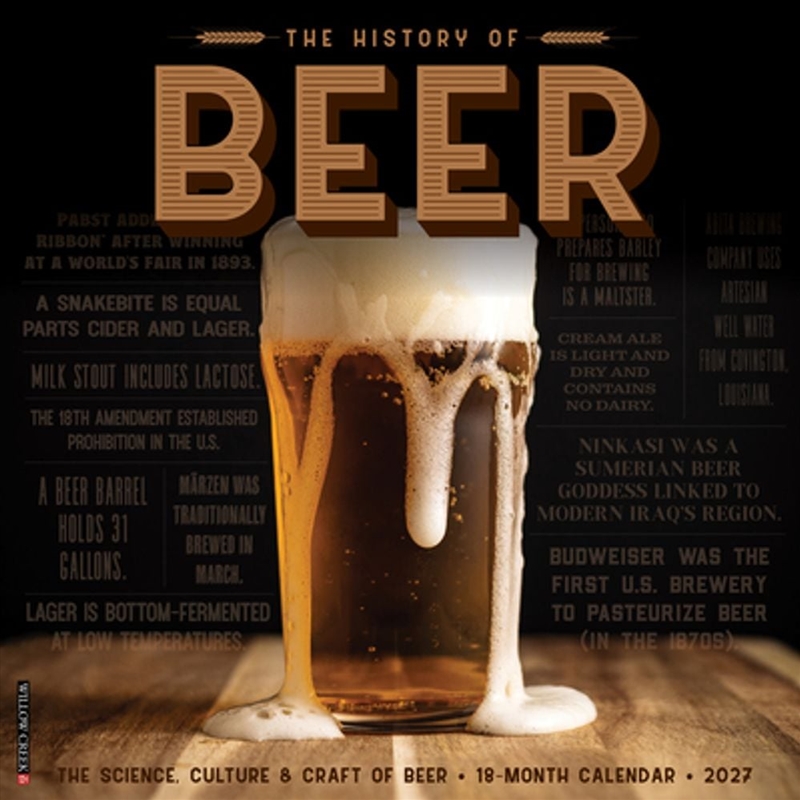 The History of Beer 2027 Wall Calendar/Product Detail/Calendars & Diaries
