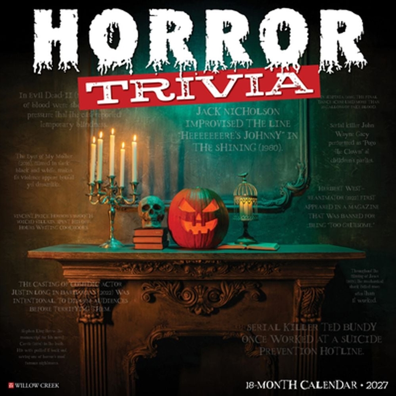 Horror Trivia 2027 Wall Calendar/Product Detail/Calendars & Diaries