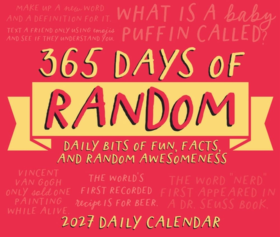 365 Days of Random 2027 Box Calendar/Product Detail/Calendars & Diaries