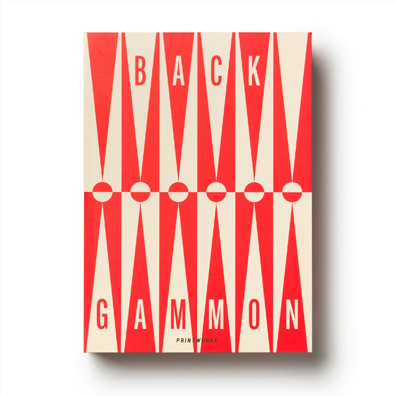 Printworks Classic Art of Backgammon-Red Cream/Product Detail/Board Games