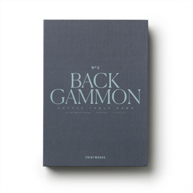 Printworks Classic Backgammon -Grey Blue/Product Detail/Board Games
