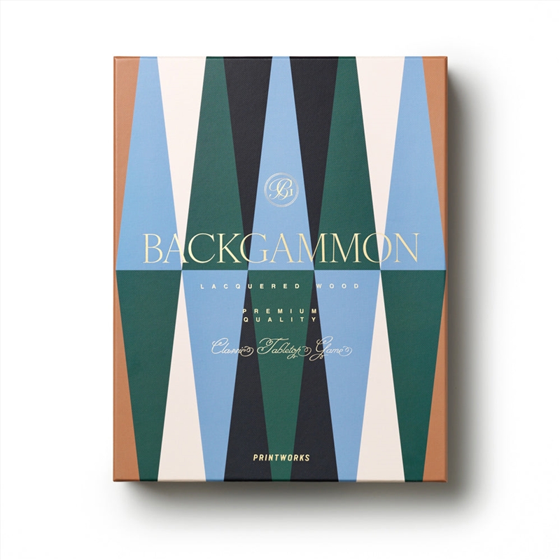 Printworks Lacquered Backgammon-Blue/Product Detail/Board Games