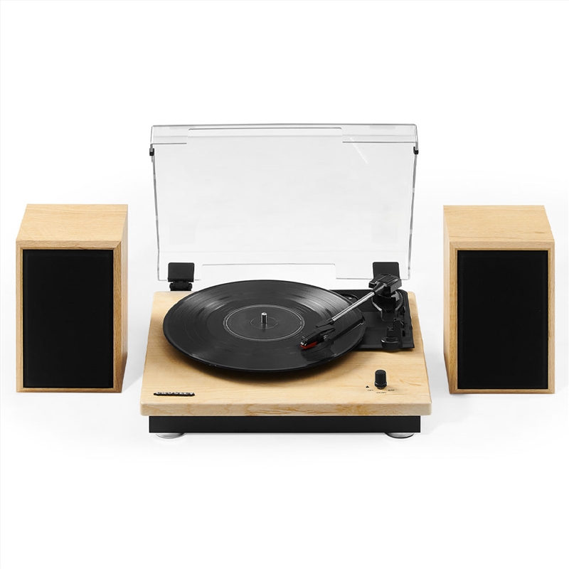 Crosley Brio Record Player Shelf System With Speakers - Natural/Product Detail/Turntables