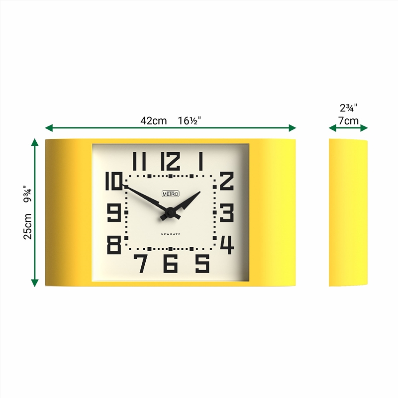 Newgate Metro Wall Clock-Yellow/Product Detail/Clocks