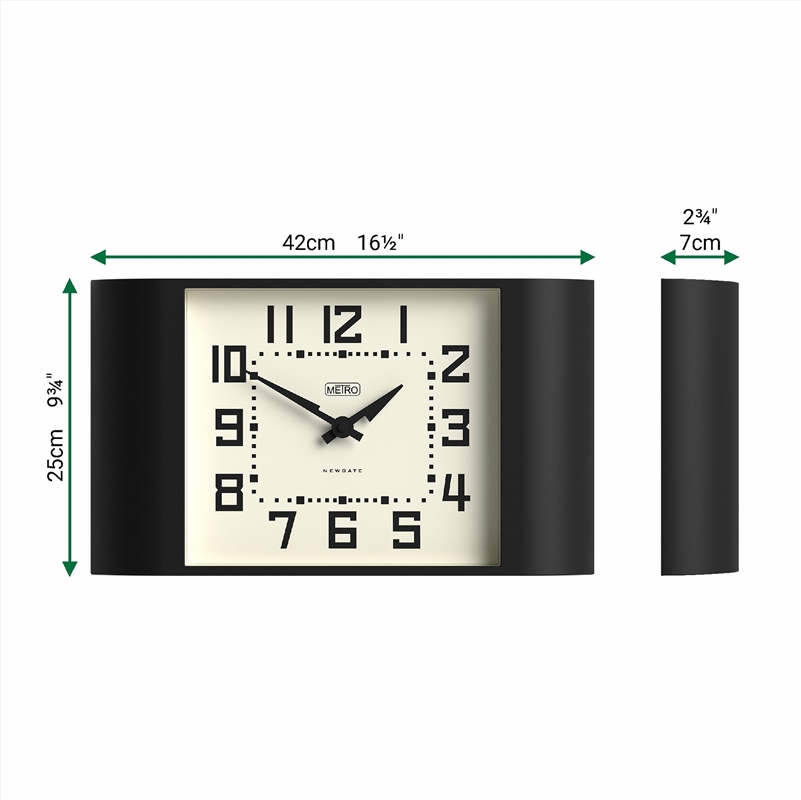 Newgate Metro Wall Clock-Black/Product Detail/Clocks