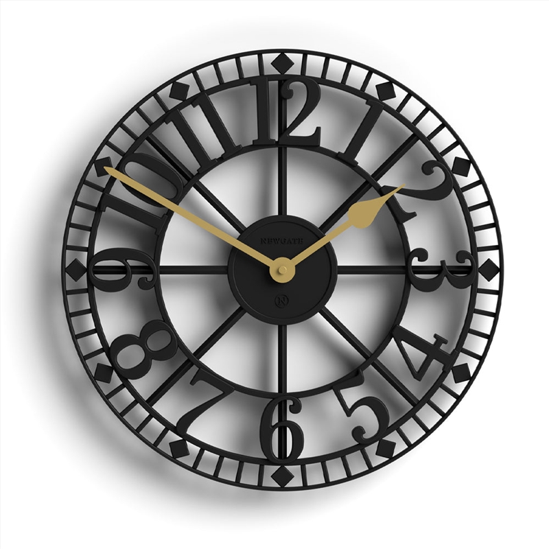 Newgate Warehouse Wall Clock-Black/Product Detail/Clocks