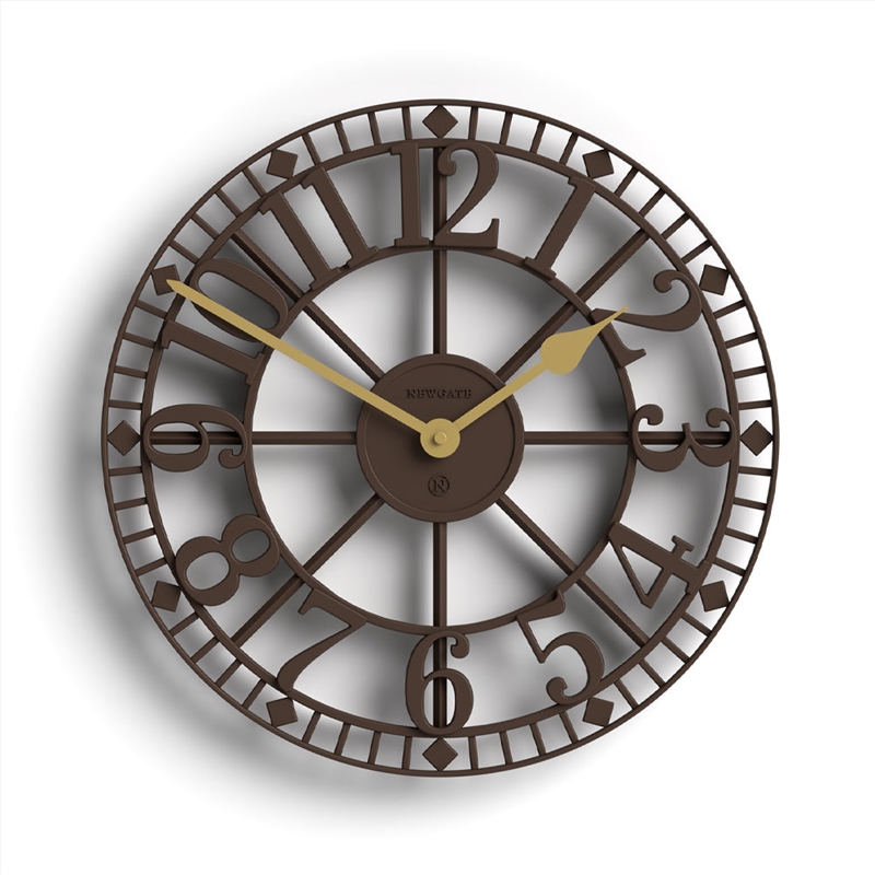 Newgate Warehouse Wall Clock-Mocha Brown/Product Detail/Clocks