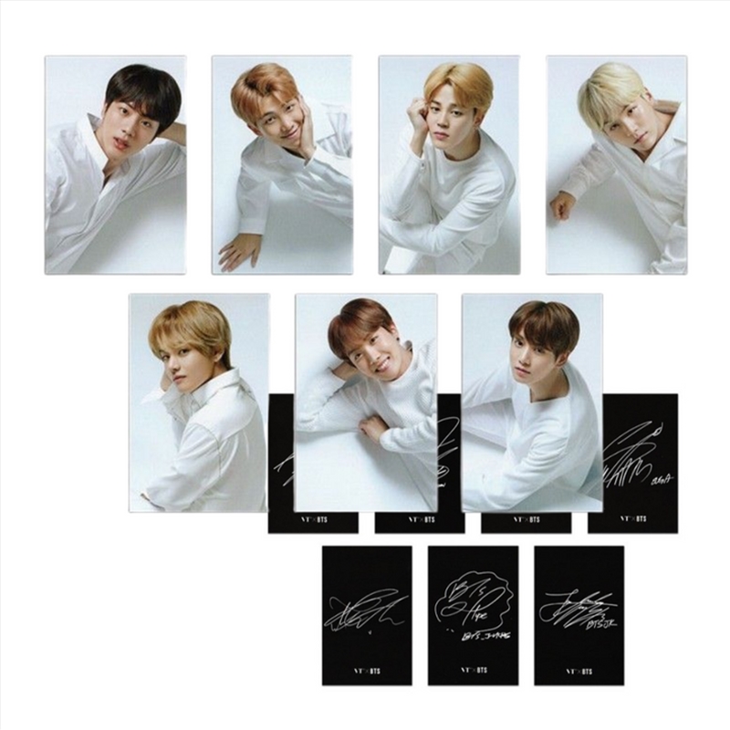 Bts - Bts X Vt Photocard Set With Printed Signature (7Ea) Black Ver/Product Detail/KPOP Merch