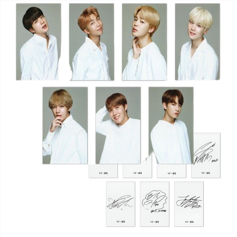 Bts - Bts X Vt Photocard Set With Printed Signature (7Ea) White Ver/Product Detail/KPOP Merch