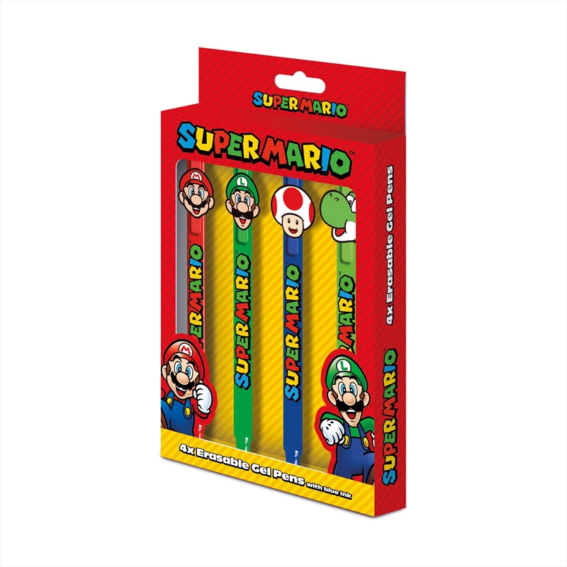 Super Mario - Characters - Erasable Gel Pen 4 pack/Product Detail/Stationery