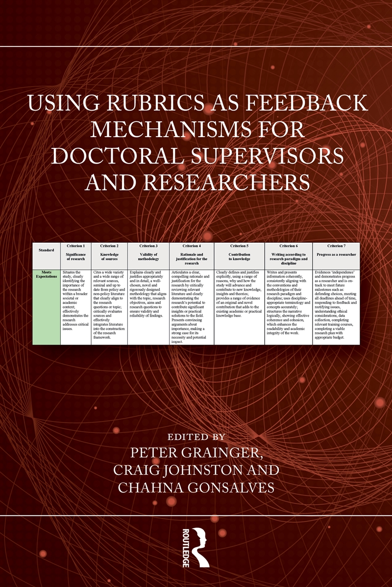 Using Rubrics as Feedback Mechanisms for Doctoral Supervisors and Researchers/Product Detail/Teaching