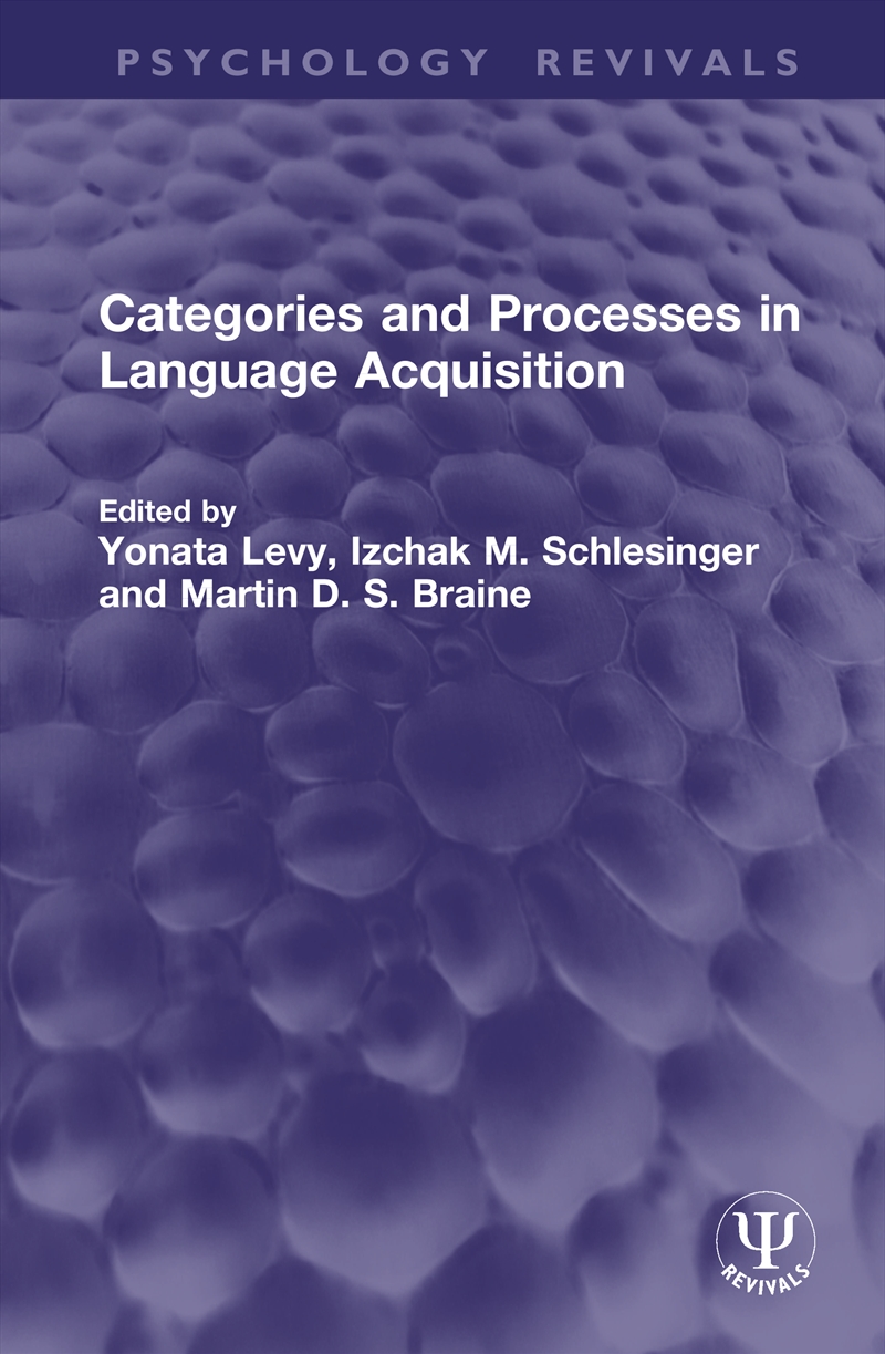 Categories and Processes in Language Acquisition/Product Detail/Language & Linguistics