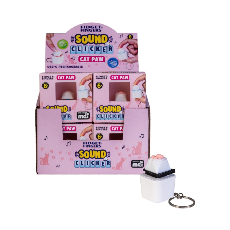 Fidget Sound Clicker Keychain Cat Paw/Product Detail/Fidget & Sensory